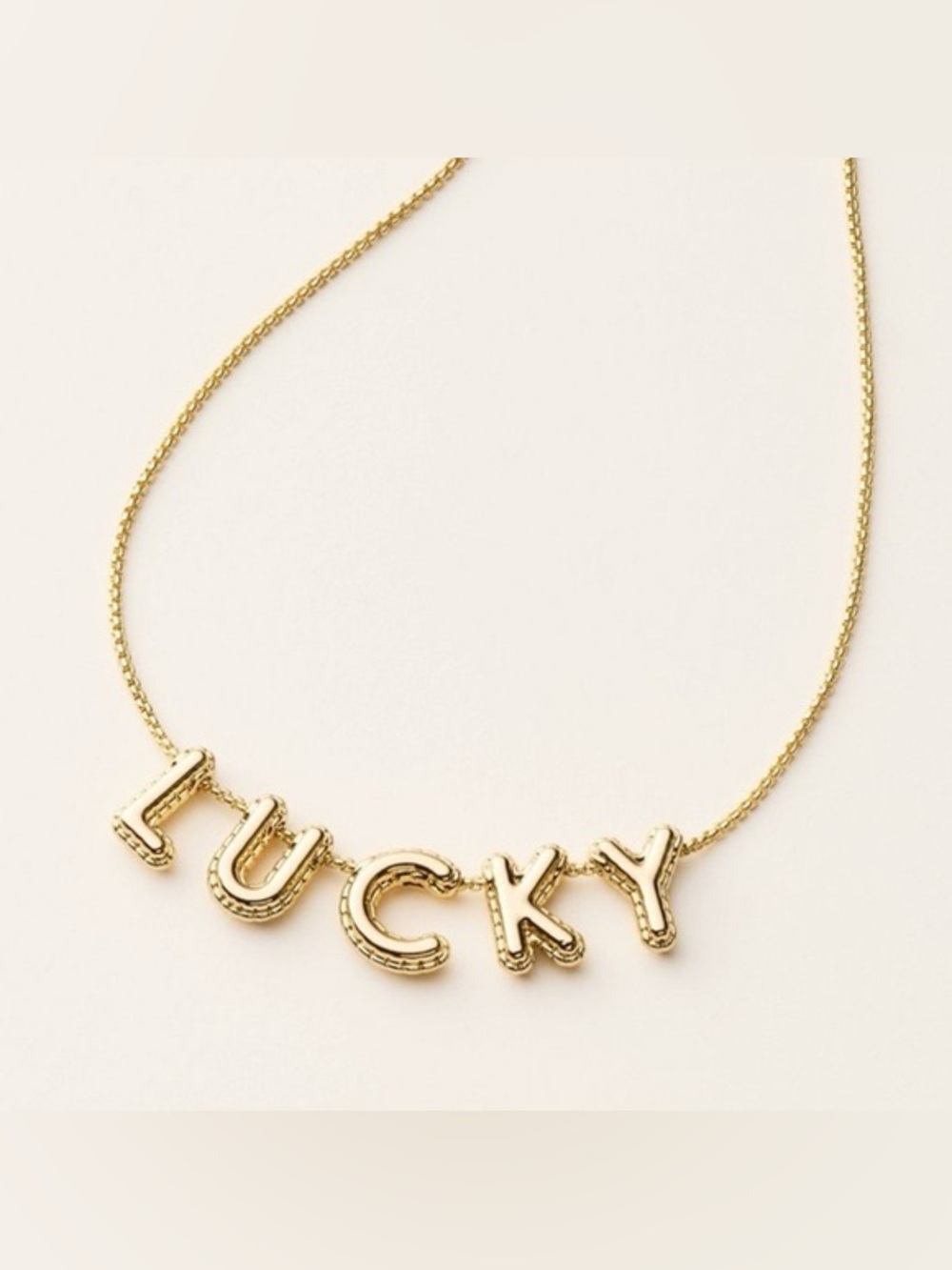 Kate Spade New York x Target "Lucky" Bubble Chain Necklace Gold NWT